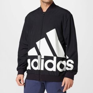 ADIDAS men's aeroready giant logo jacket size medium green